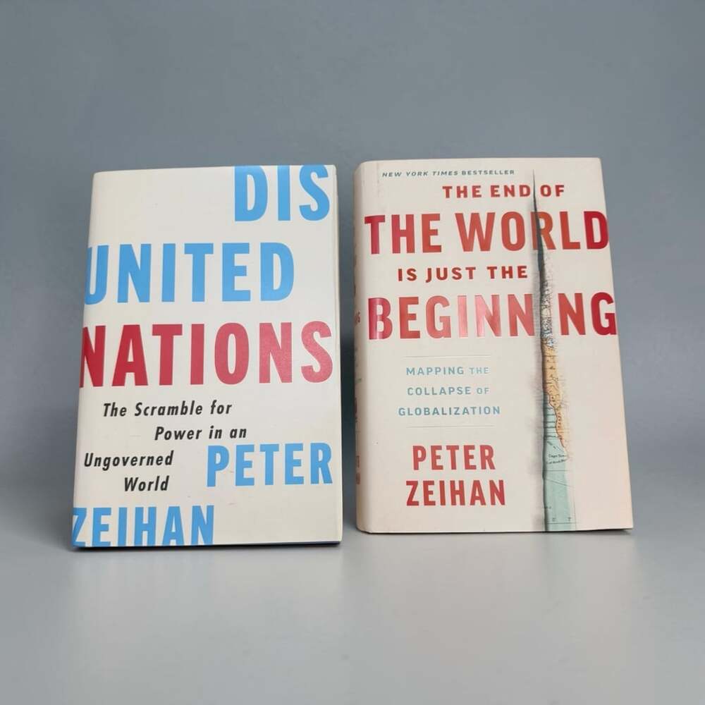 Peter Zeihan Books Disunited Nations and The End of the World 2-Book Lot
